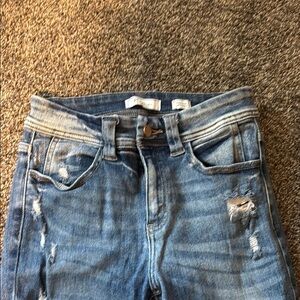 KanCan High Rise Distressed Blue Jeans